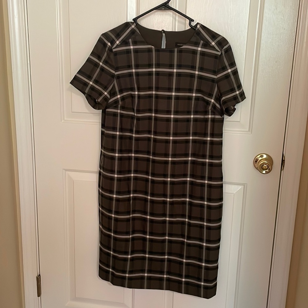 Plaid shift dress